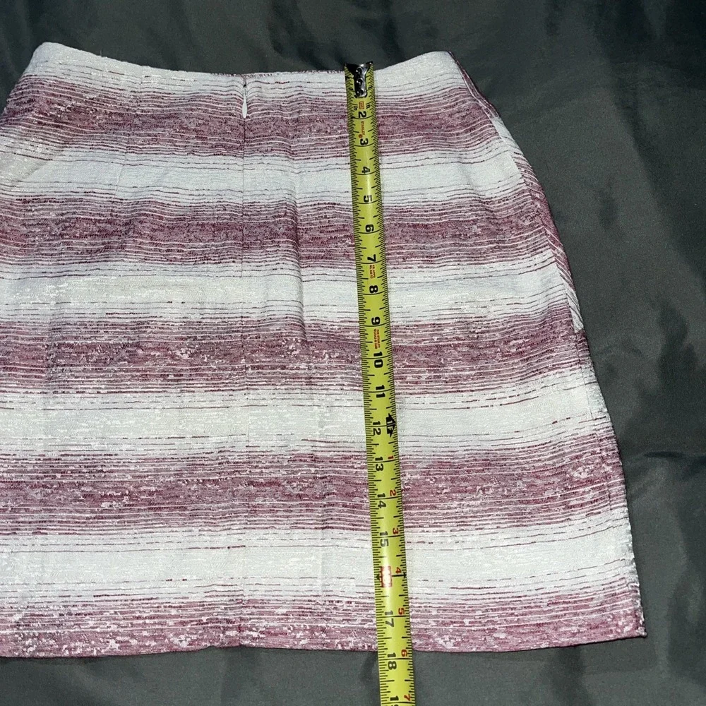 Hutch‎ Anthropologie Stretch Stripe Mini Skirt Pink White